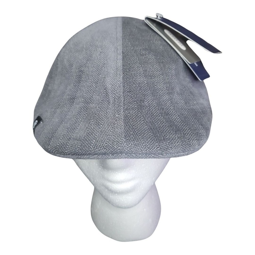Fersten Newsboy Hat Mens SM Gray Herringbone Flat Cap Driving Ivy Golf Cap NWT‎